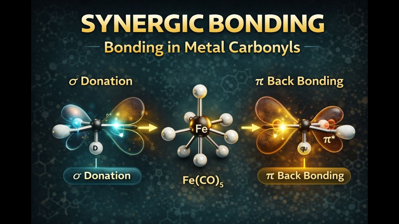 Synergic Bonding | Bonding in Metal Carbonyls | Structures of Metal Carbonyls