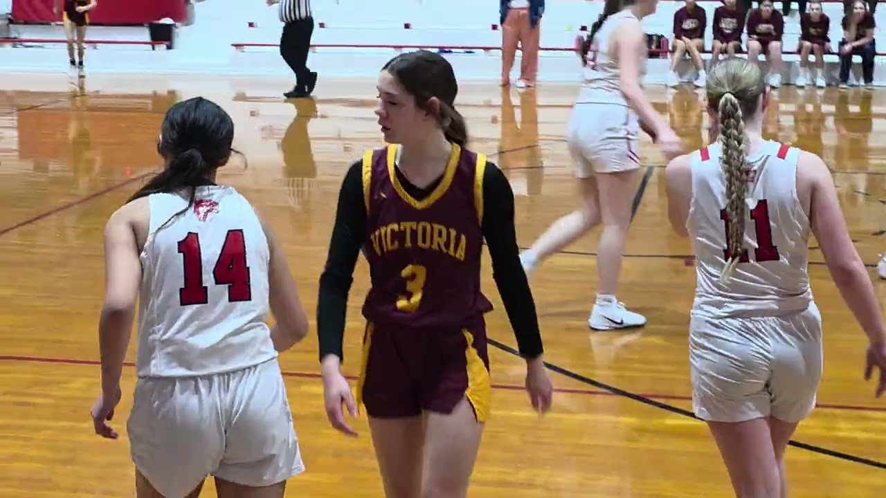 Kinsley varsity girls vs Victoria at Kinsley tournament 2-13-2026 pt 1 loss. 