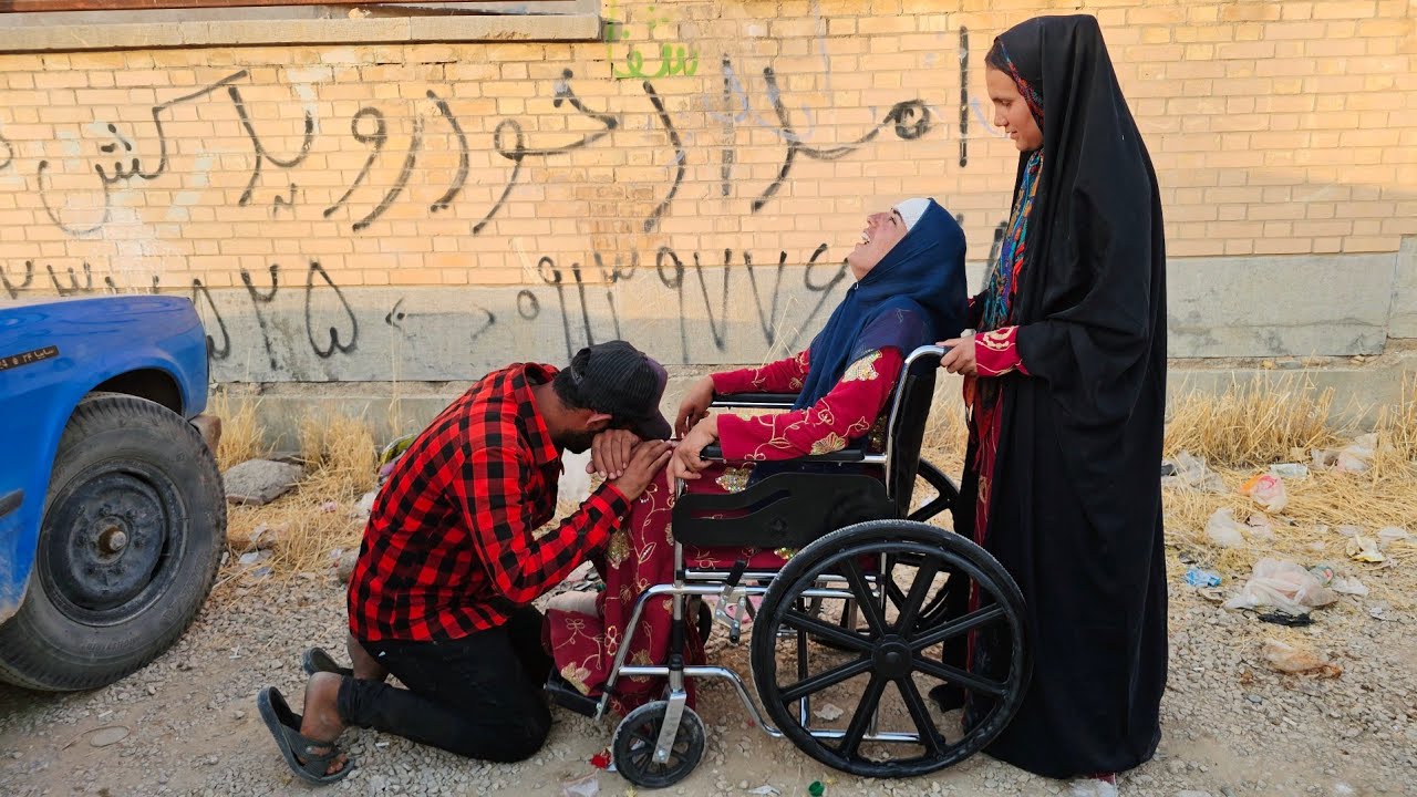 A tragic incident: a nomadic woman who can no longer walk due to breaking her legs👩‍🦽‍➡️