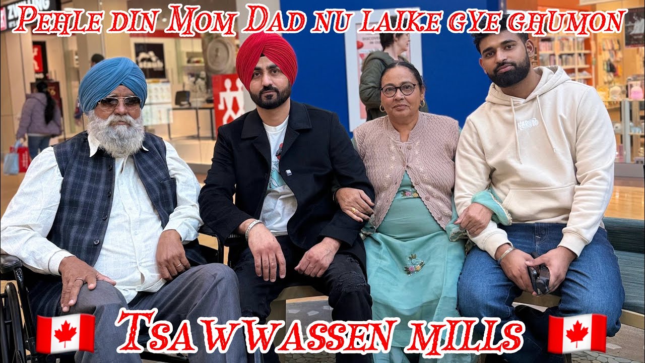 Mom & Dad da canada ch ghumman da pehla din 🇨🇦😍 #canada #momdad #trucker #waheguruji #boss 