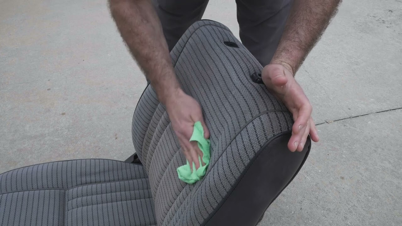 Full process of detailing a hammered FJ62 fabric seat