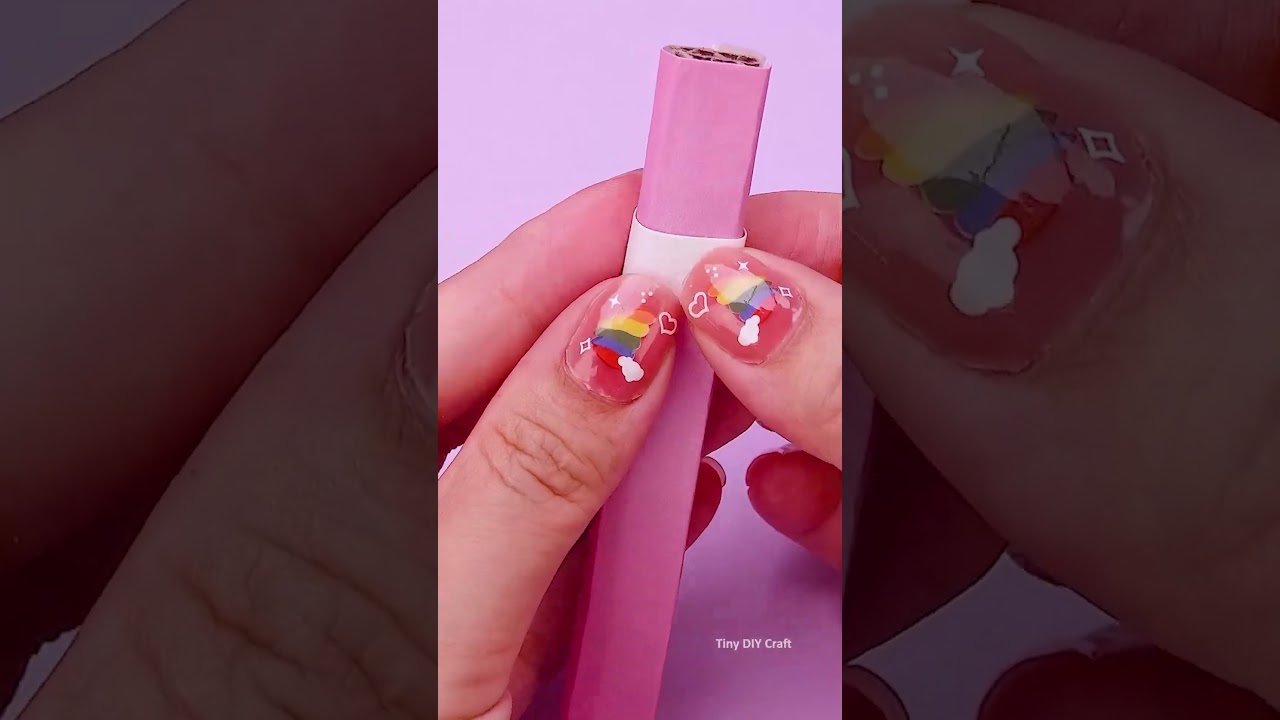 DIY miniature Paper Mini Accessory 🌈 #tonniartandcraft #art #diy #diycraft #accessory #miniature
