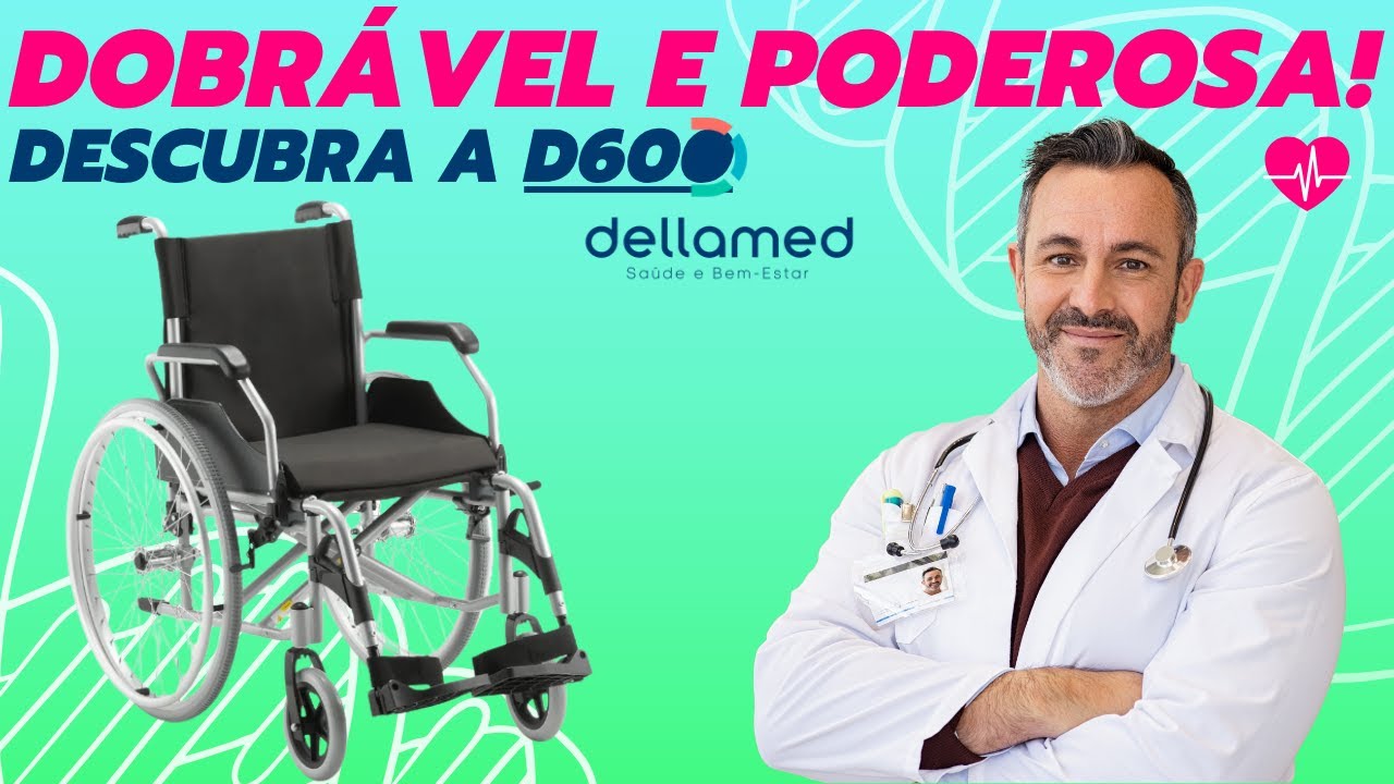Cadeira de Rodas Dellamed D600: leve, dobrável e super resistente! Veja o review completo!