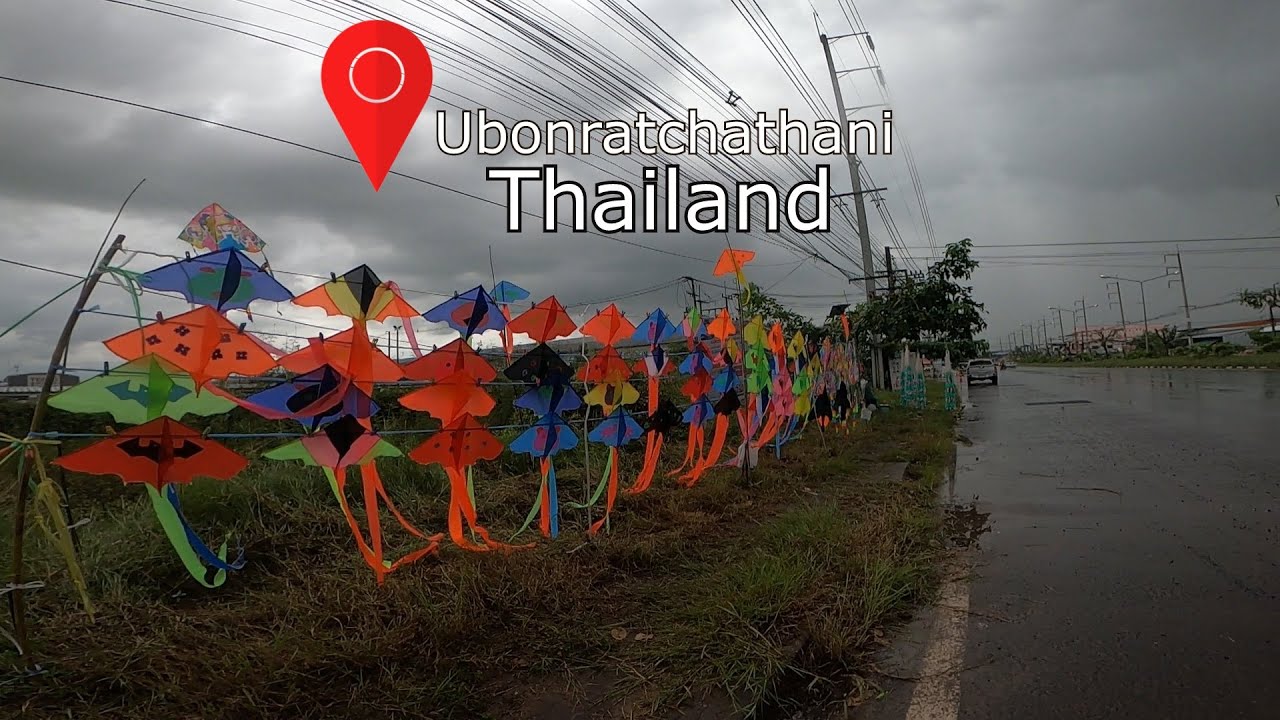 Walking in the Rain in Ubonratchathani  Thailand