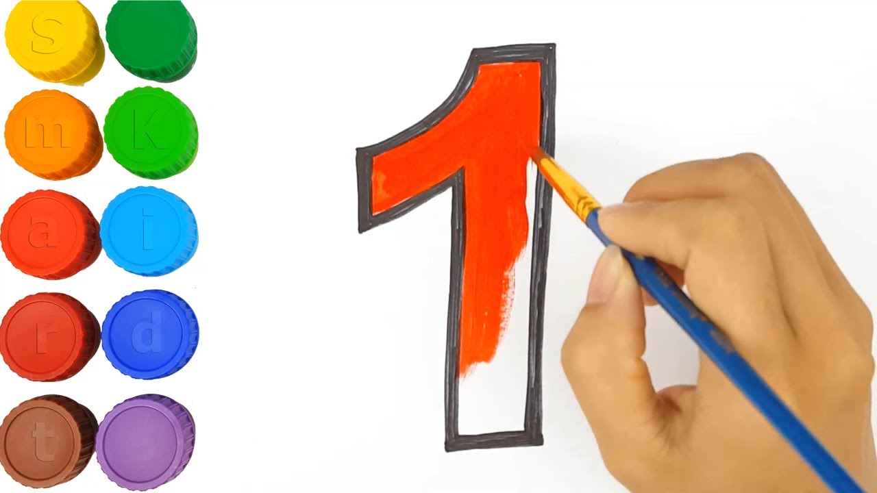 Drawing and coloring 1to10 and learning Count numbers 1to10 | How to draw numbers
