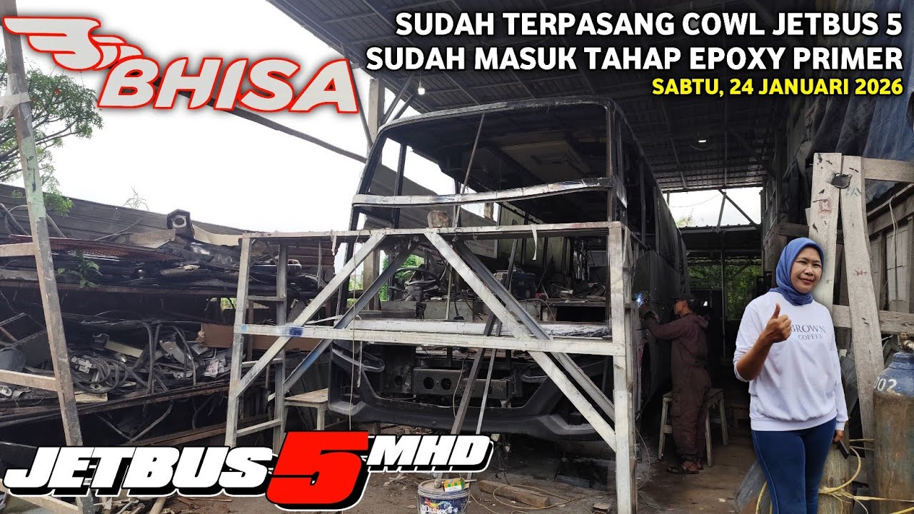 ALS 360 NASIBMU KINI 😥 || COWL JETBUS 5 BUS BHINNEKA SUDAH TERPASANG || SUDAH MULAI EPOXY PRIMER...