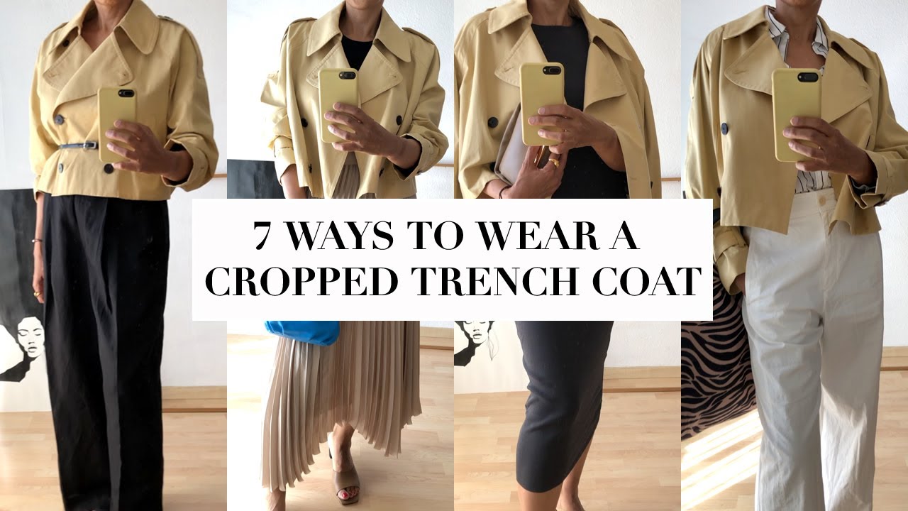 7 Ways To Wear A Cropped Trench Coat | How To Style Outfits For Early Fall 2023 | Massimo Dutti |