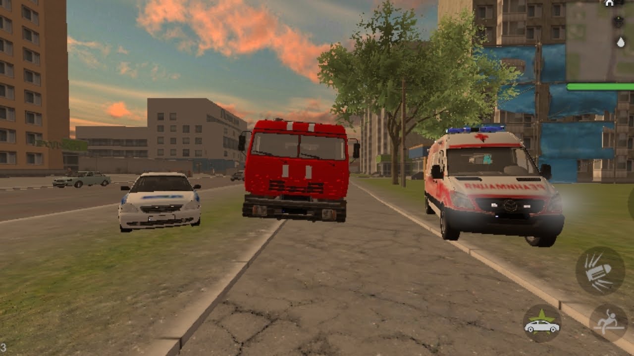 madout2 police car, fire truck and ambulance