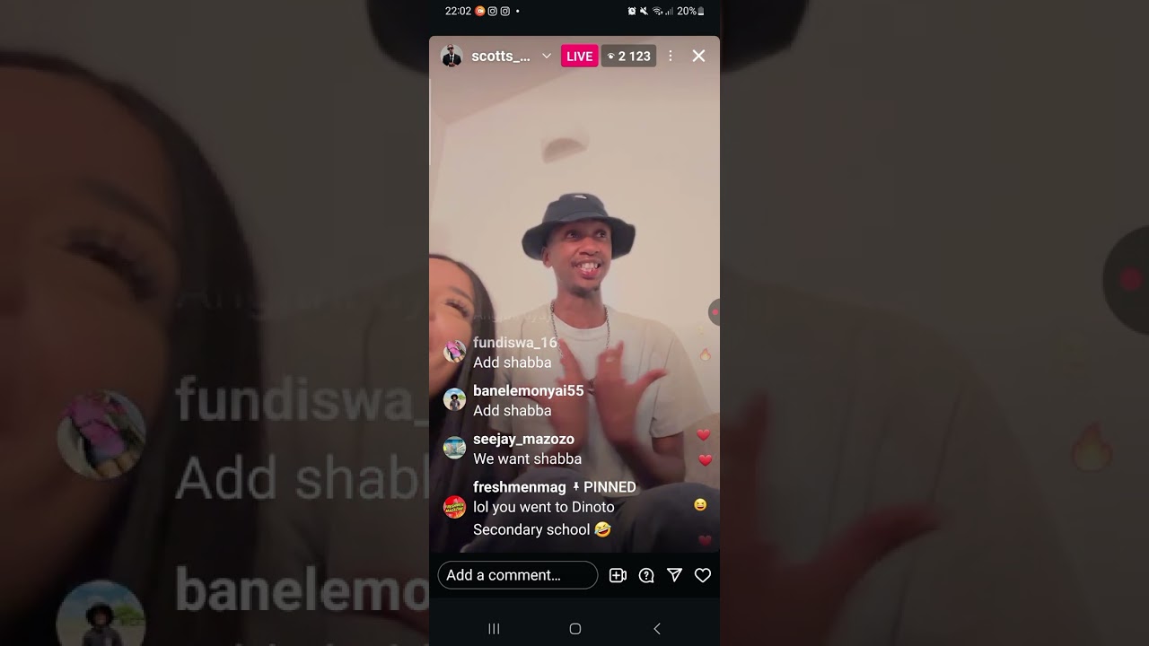SCOTTS MAPHUMA GOES LIVE WITH HIS WHITE HUN : STORYTIM WITH SHABBAWAMA 2k on IG LIVE