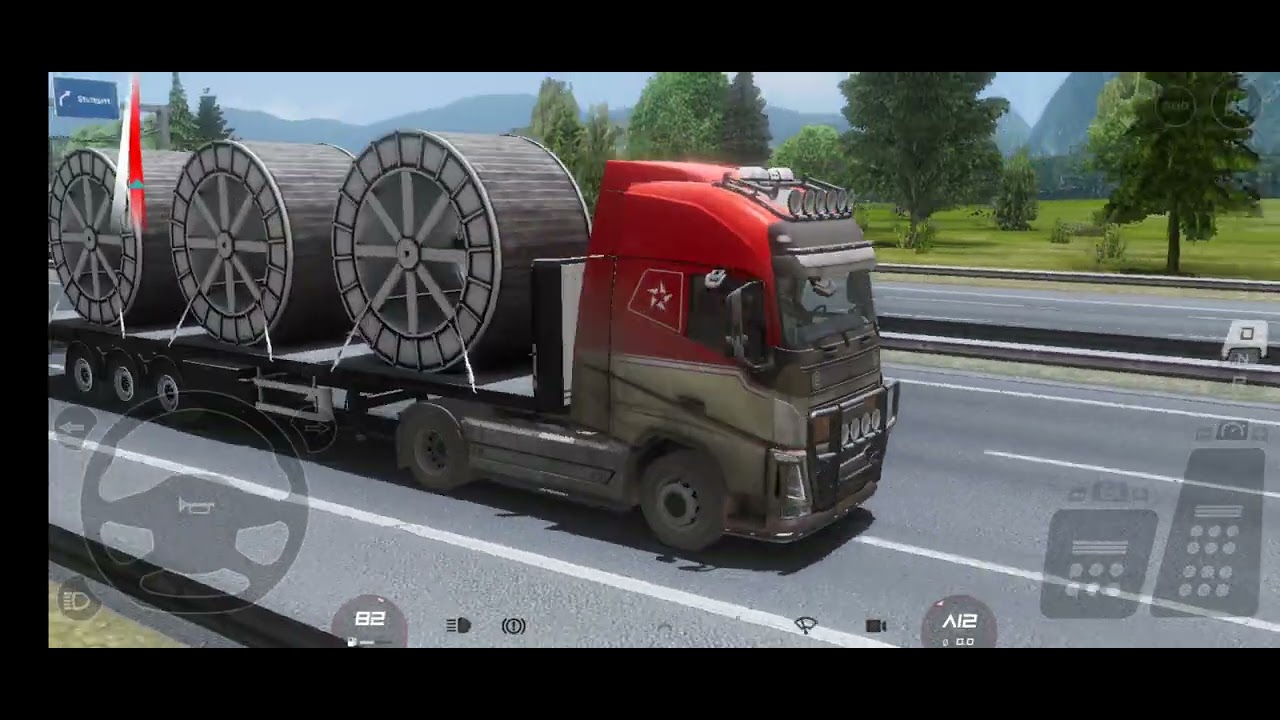 Massive Cable Reel Load on Trailer Truck Going to Prague 🚛