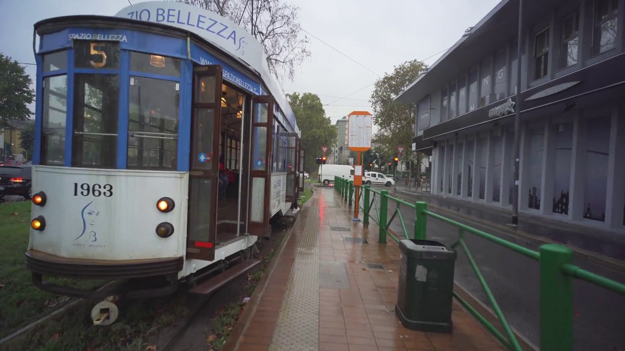 Italy, Milan, tram 5 ride from Marche to V.le Lunigiana