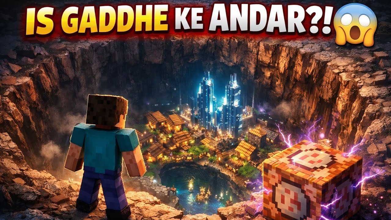 Is Bade Gaddhe Ke Andar Ek Secret City?! 😱 | Minecraft Command Block Mystery