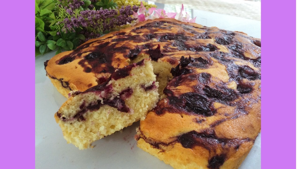World best Lemon Blueberry Cake Recipe - ලෙමන් බ්ලූබෙරි කේක්