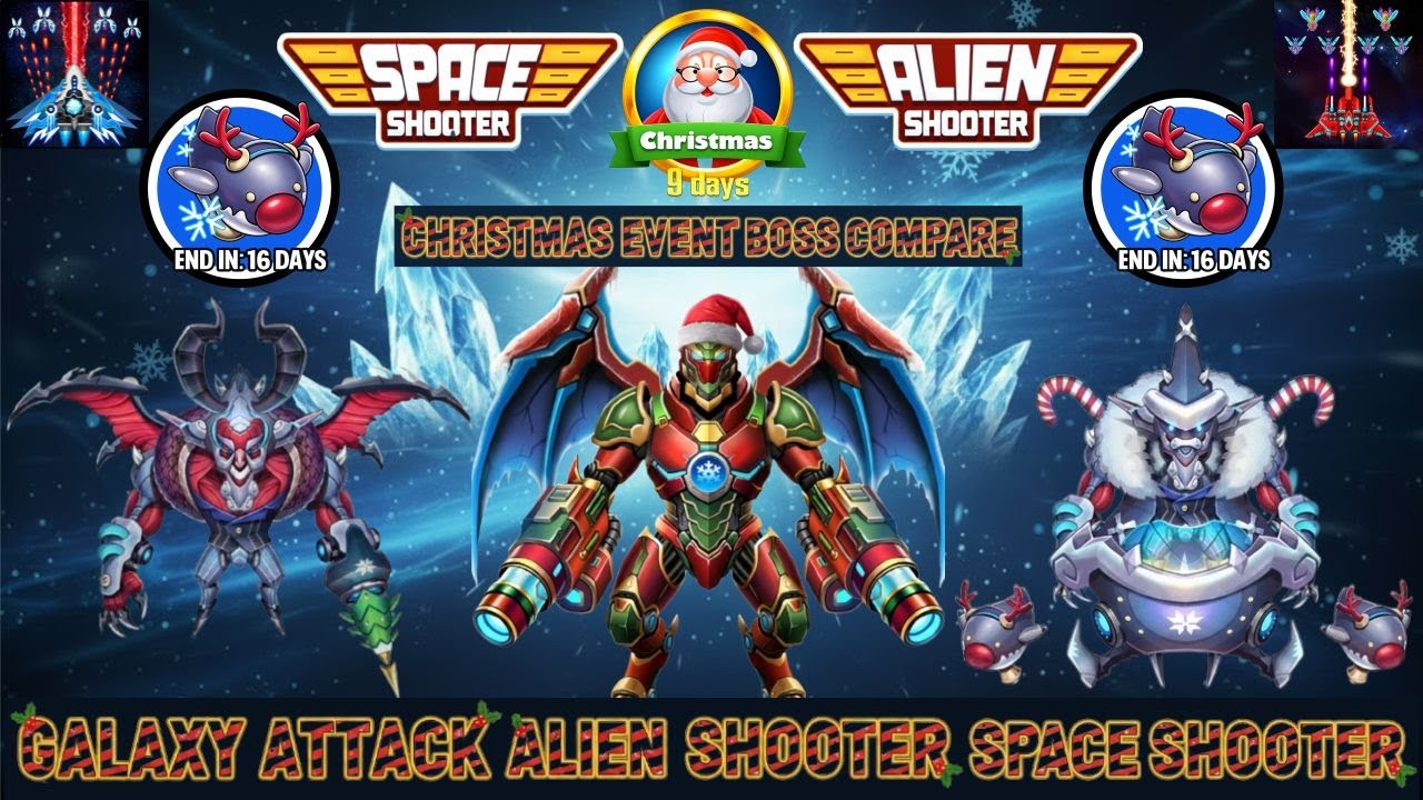 Galaxy Attack Alein Shooter or Space Shooter Christmas Event Boss | Medium | Elite | Veteran Compare