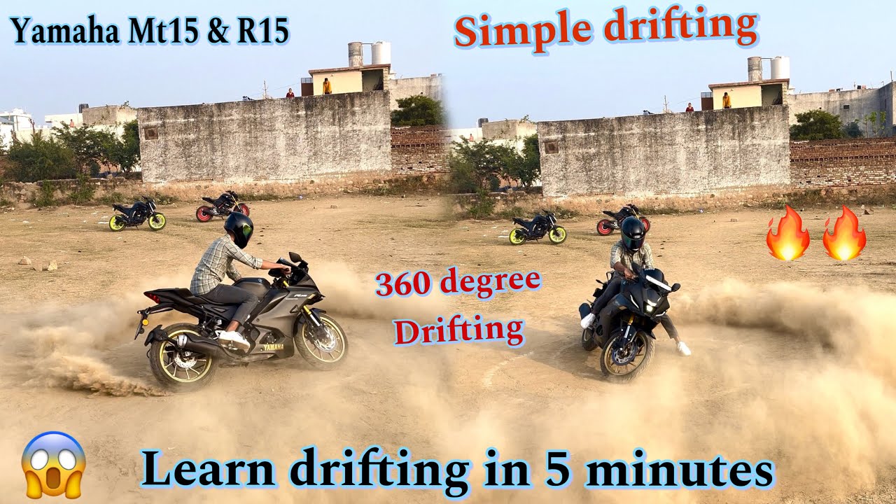 Learn drifting in 5 minutes || How to do drifting on  bike || 360 degree drifting, simple drifting🔥