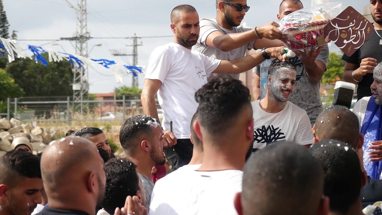 حلاقة العريس من  حفلة ابو عنان ترشيحة العريس حسن الشاعر فلسطين الأول د  موسى حافظ  2018