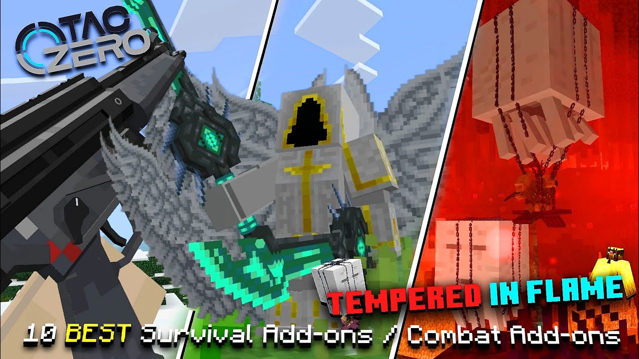 10 BEST Survival Add-ons / Combat Add-ons For MCPE 1.21+