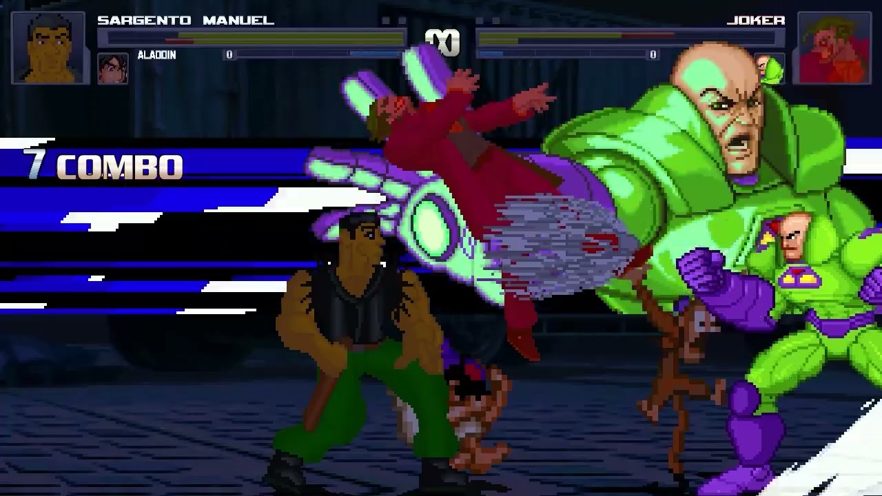 AN Mugen #556: Sargento Manuel & Aladdin VS Joker & Lex Luthor