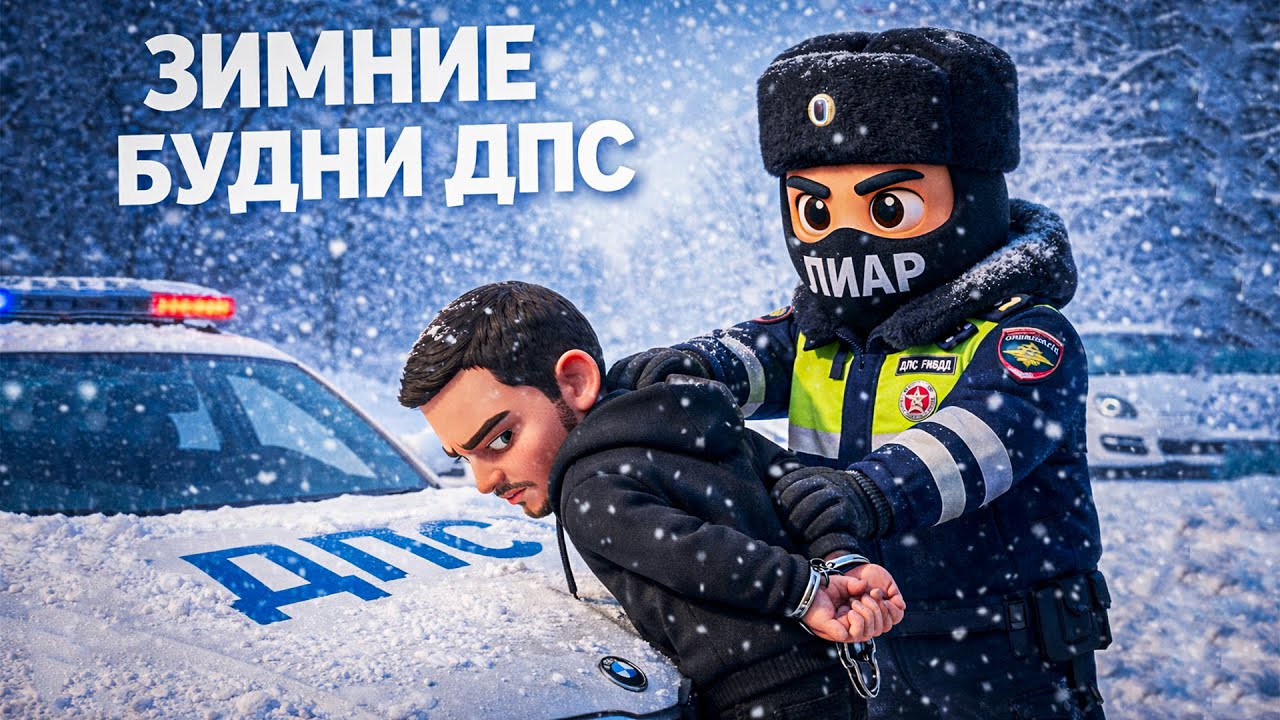 ЗАДЕРАЖНИЕ НАРУШИТЕЛЕЙ ТВОРЯШИХ БЕСПРЕДЕЛ НА ДОРОГАХ! ЗИМНИЕ БУДНИ ДПС В ГТА 5 РП | RMRP - Арбат