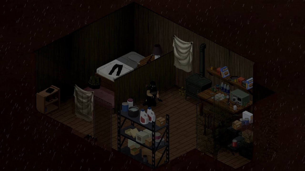Stormy Cabin in the Woods | Project Zomboid Ambience