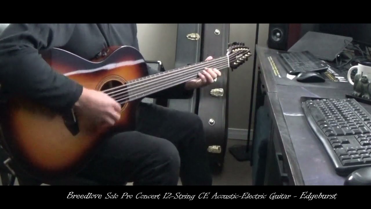 Breedlove Solo Pro Concert 12-String CE - Edgeburst - guitar demo