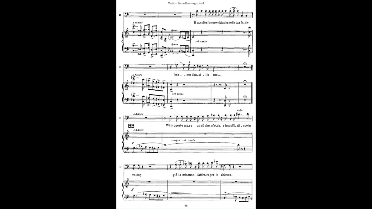Verdi Simon Boccanegra Freni, Cappuccilli, Carreras, Ghiourov, von Dom, Foioni with score PART 2