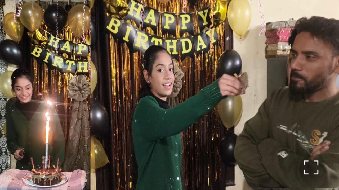 Fiza ke birthday 🎂 per kya ful enjoy / Ghar per hi banaya  cake 🍰 12:00 baje kara celebrate