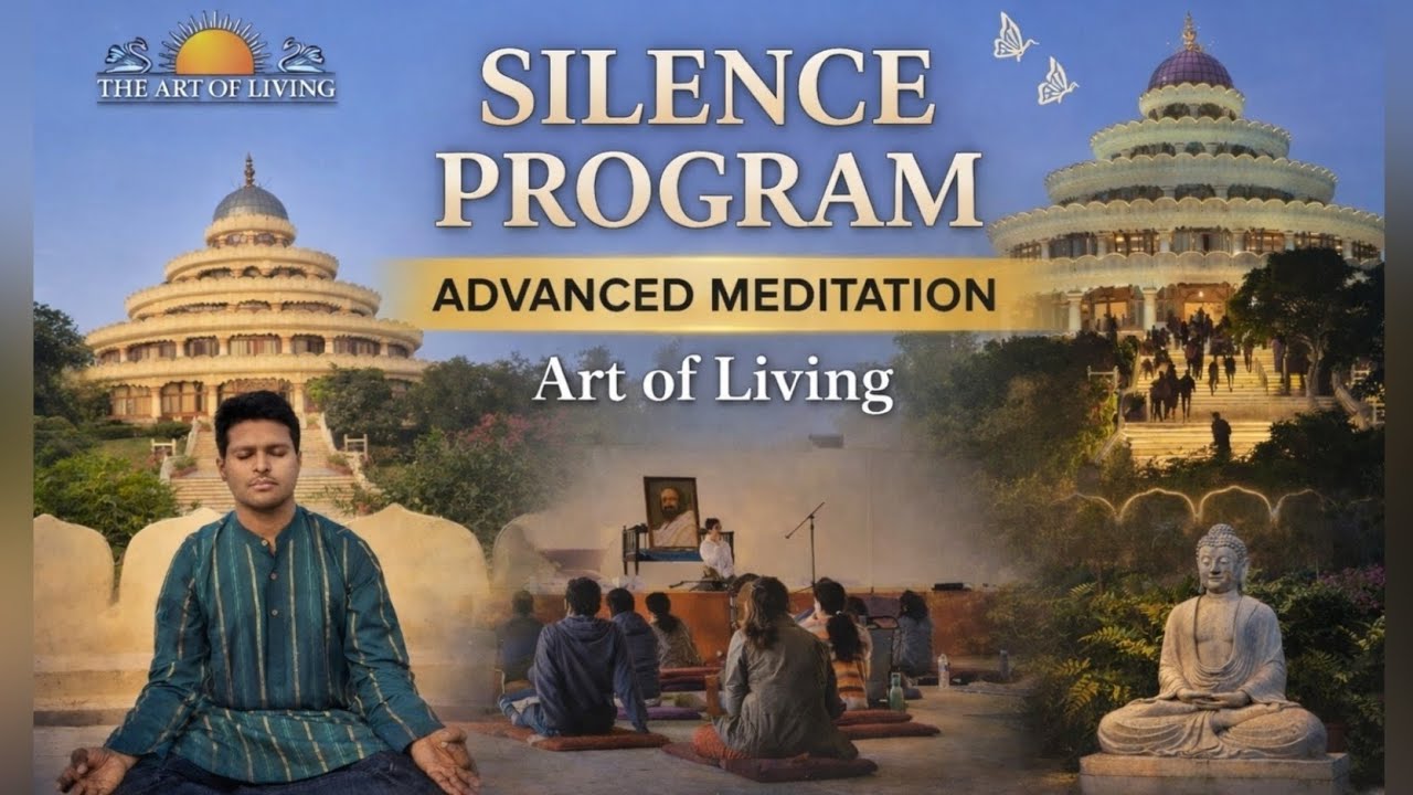 मौन | My 4 days Silence at Art of Living | Ashram Tour & Advance Meditation Experience at Bangalore