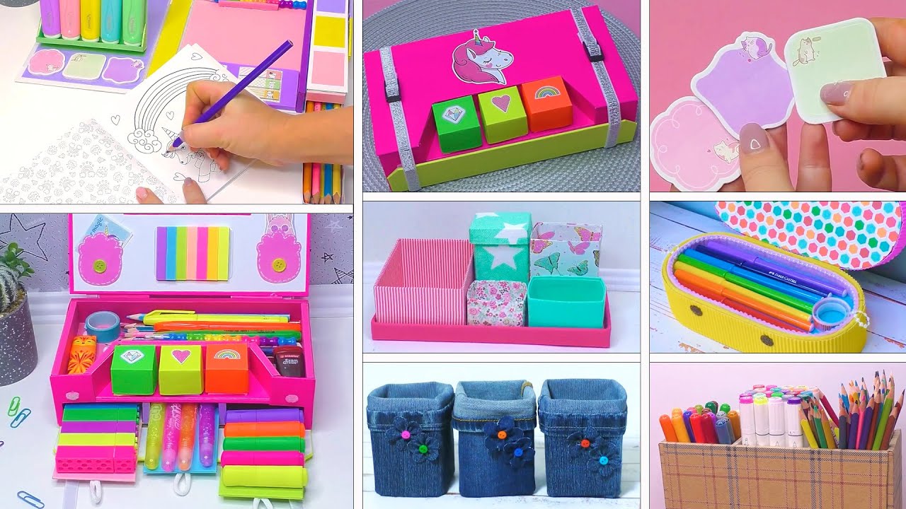 7 Simple ideas + paper and cardboard 💥 Amazing organizers and pencil cases ideas