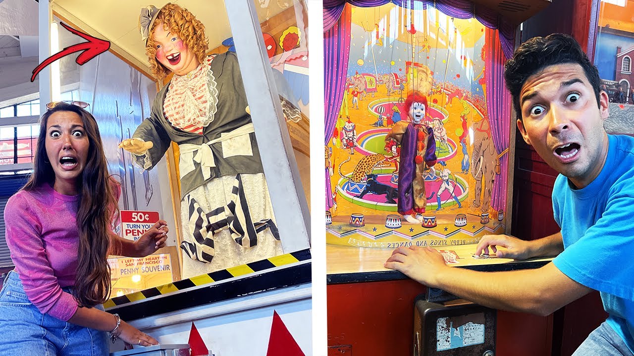 GIOCHIAMO NELLA SALA GIOCHI PI&Ugrave; VECCHIA DEL MONDO CON LA BAMBOLA CATTIVA GIGANTE!