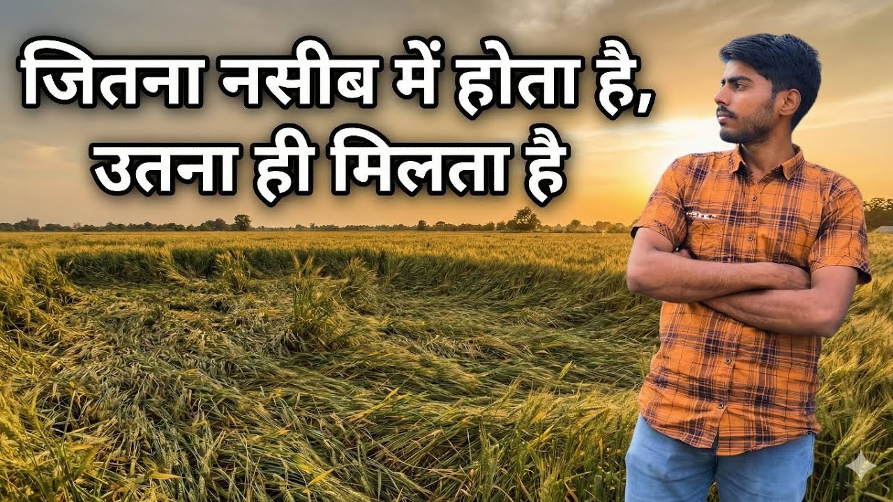 एक किसान दिन-रात मेहनत करता है, लेकिन अंत में मौसम और नसीब ही तय करते हैं कि उसे क्या मिलेगा।