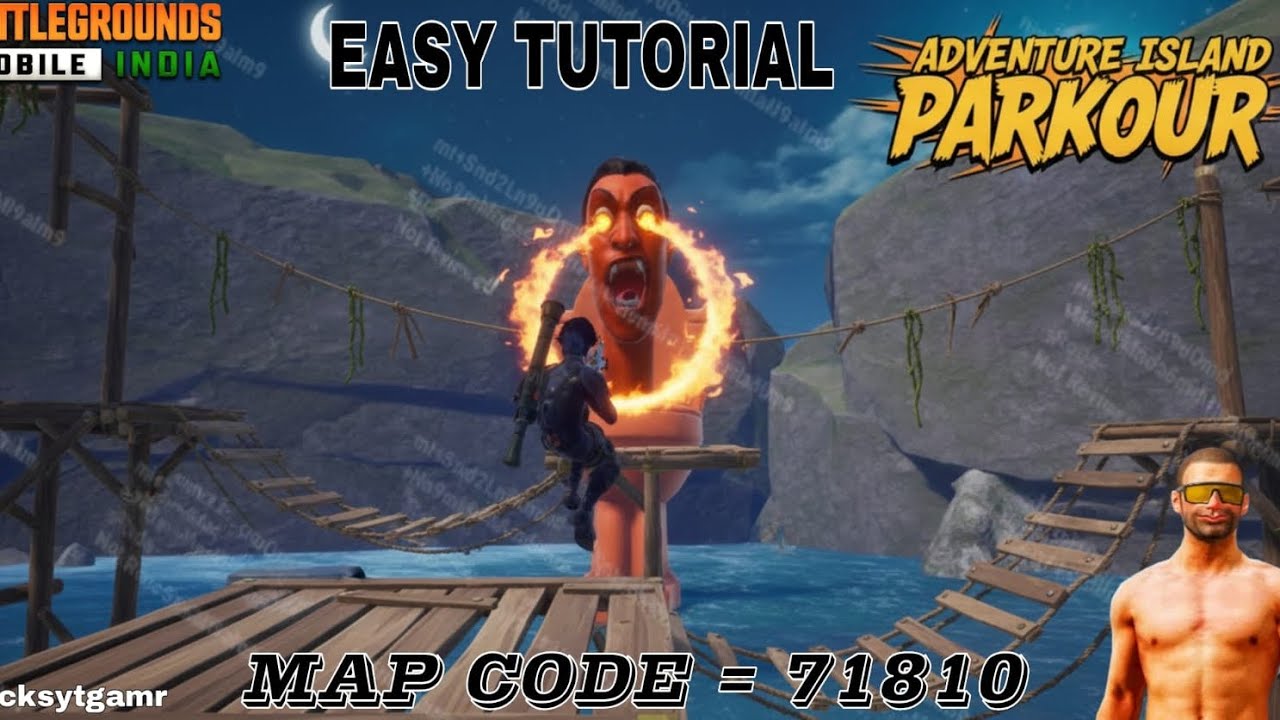 Bgmi Wow Mode Easy Tutorial Adventure Island Parkour | Map Code 71810⚡️#bgmi #bgmicode 