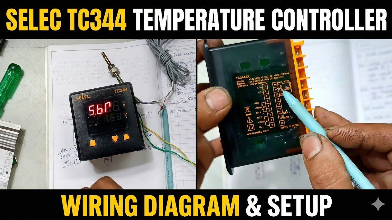 Selec TC344 Temperature Controller Wiring & Setting | Full Connection Guide in Hindi