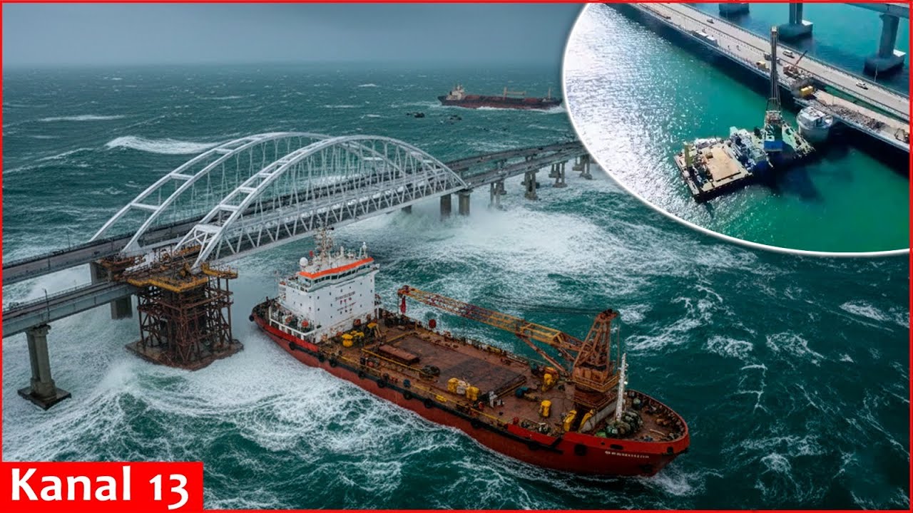 Storm damaged protection of Crimean bridge: Ideal conditions for Ukraine to strike the bridge