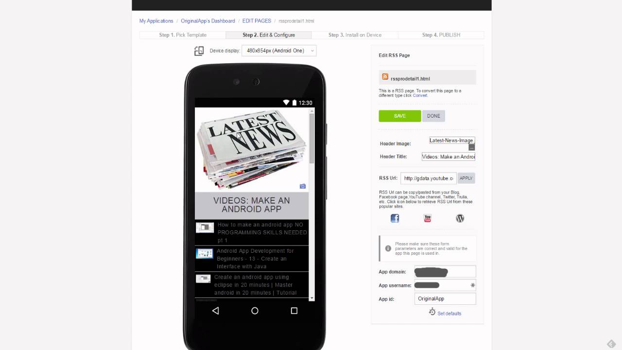 How to Add RSS feed to Mobile Apps - App Builder