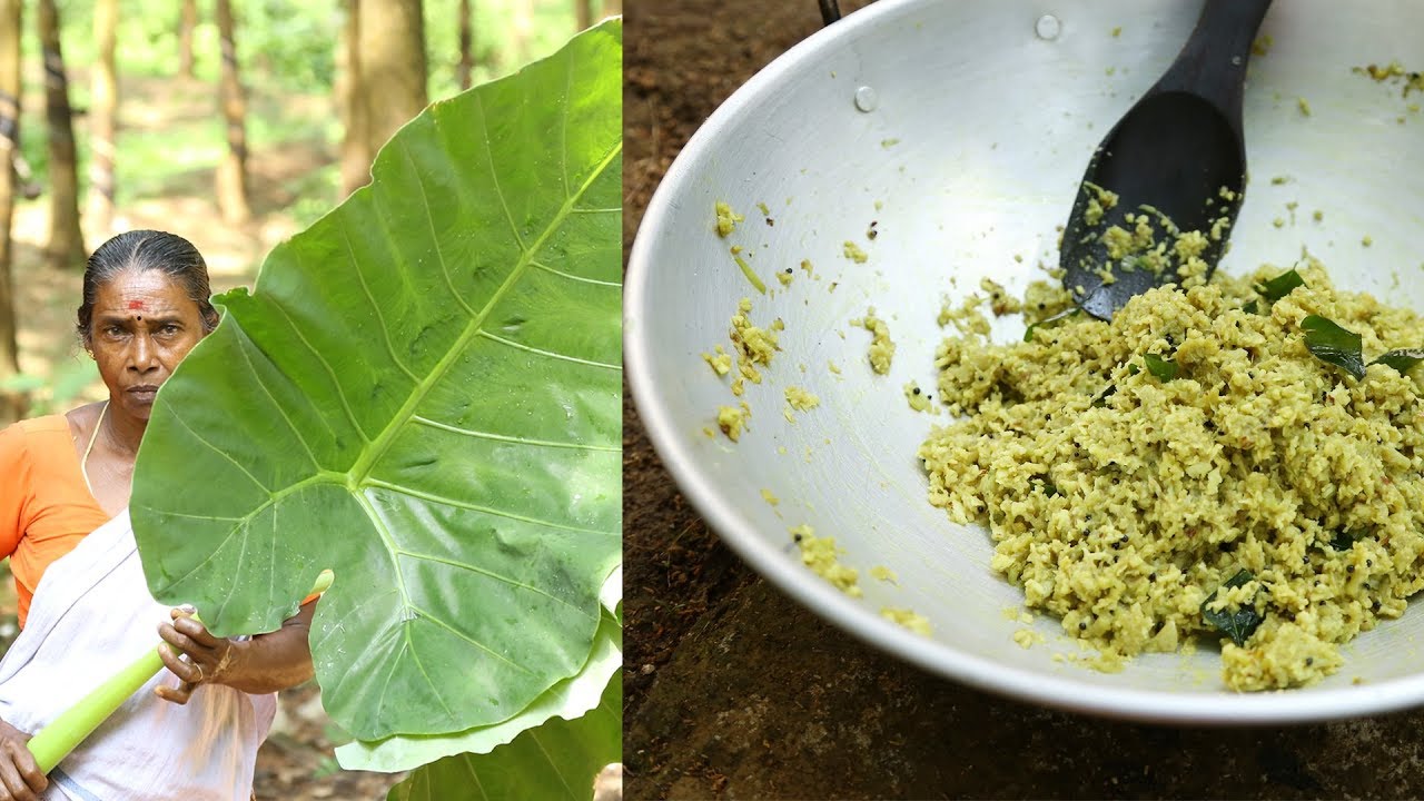 ചേമ്പിൻ തണ്ട് കൊണ്ട് അടിപൊളി തോരൻ |  Green Taro Stem RECIPE