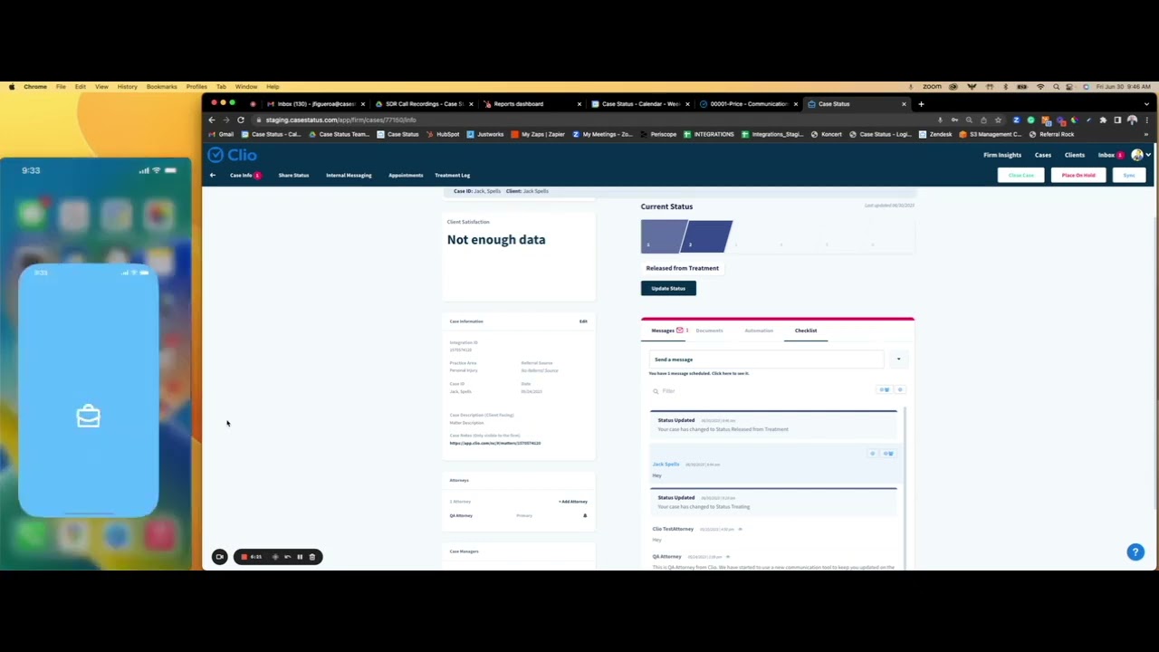 Clio + Case Status Integration Demo