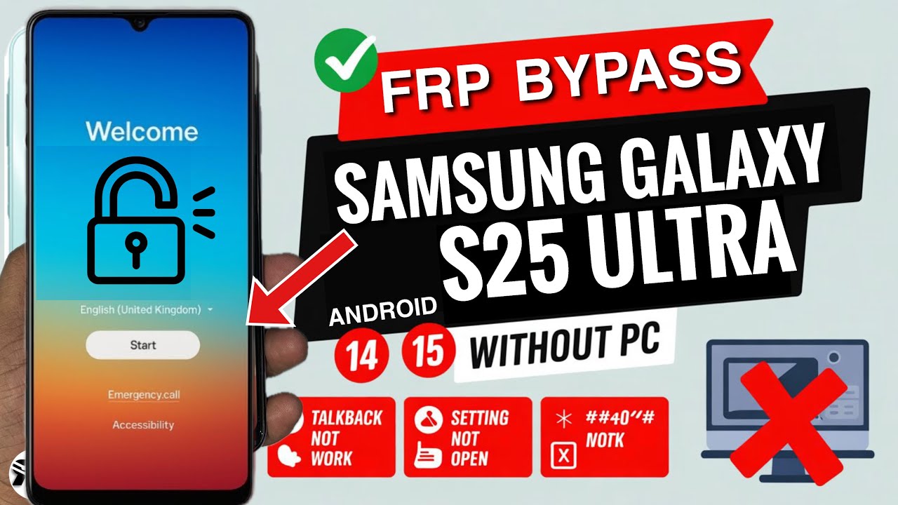 Samsung S25 Ultra FRP Bypass Android 16 🔥 Разблокировка всех Samsung FRP Android версии 16