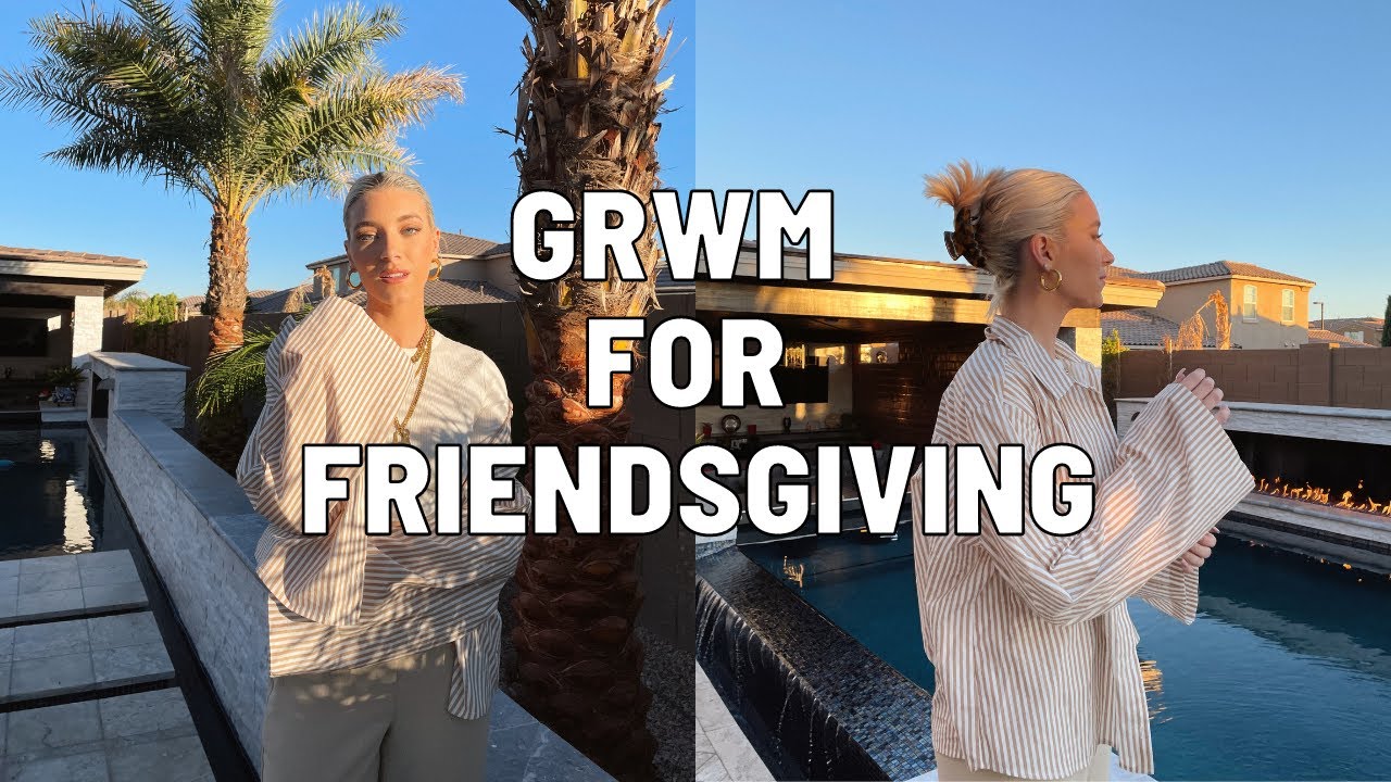 FULL TRANSFORMATION! hair, make-up and outfit for Friendsgiving! | Keaton Milburn
