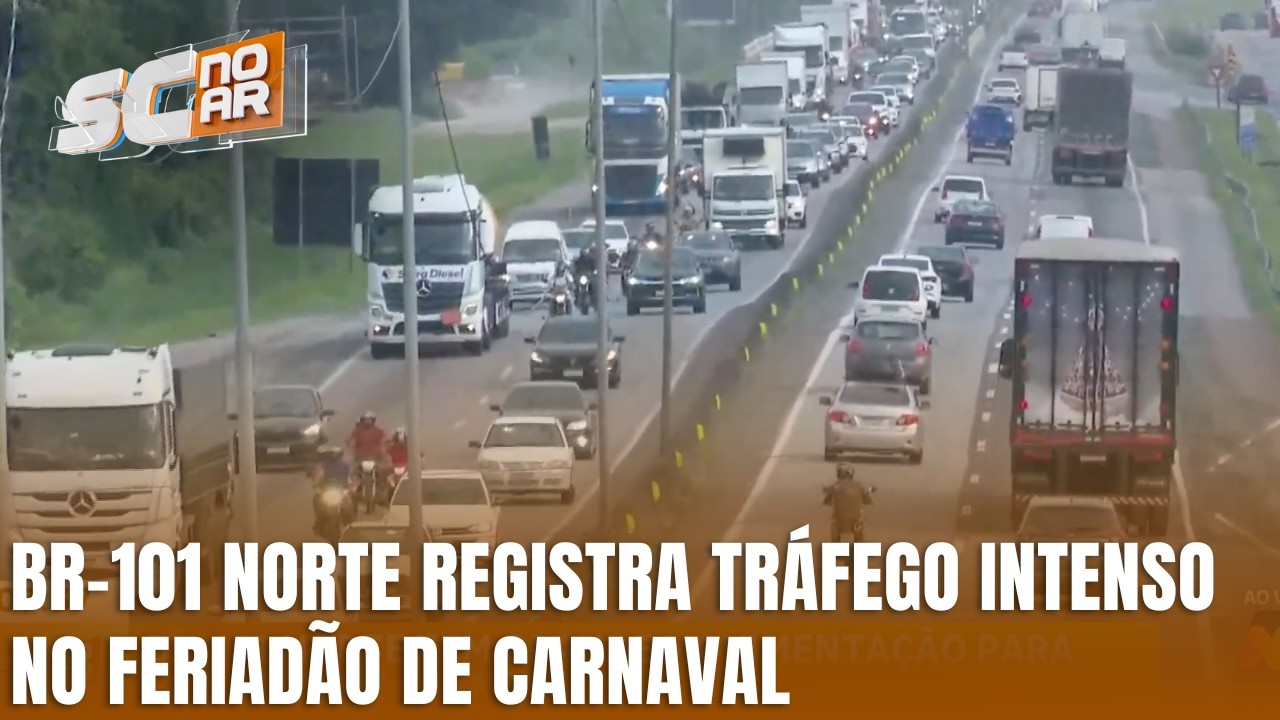 BR-101 Norte tem tráfego intenso rumo ao Carnaval no Litoral