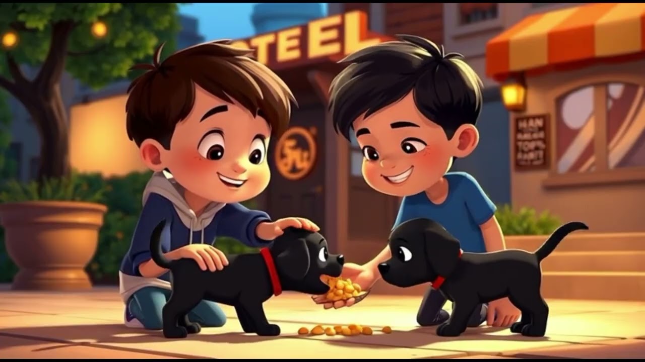 Black puppy difficulty in life #5millionviews #moralstories #childrenscartoon #bestcartoonstories 
