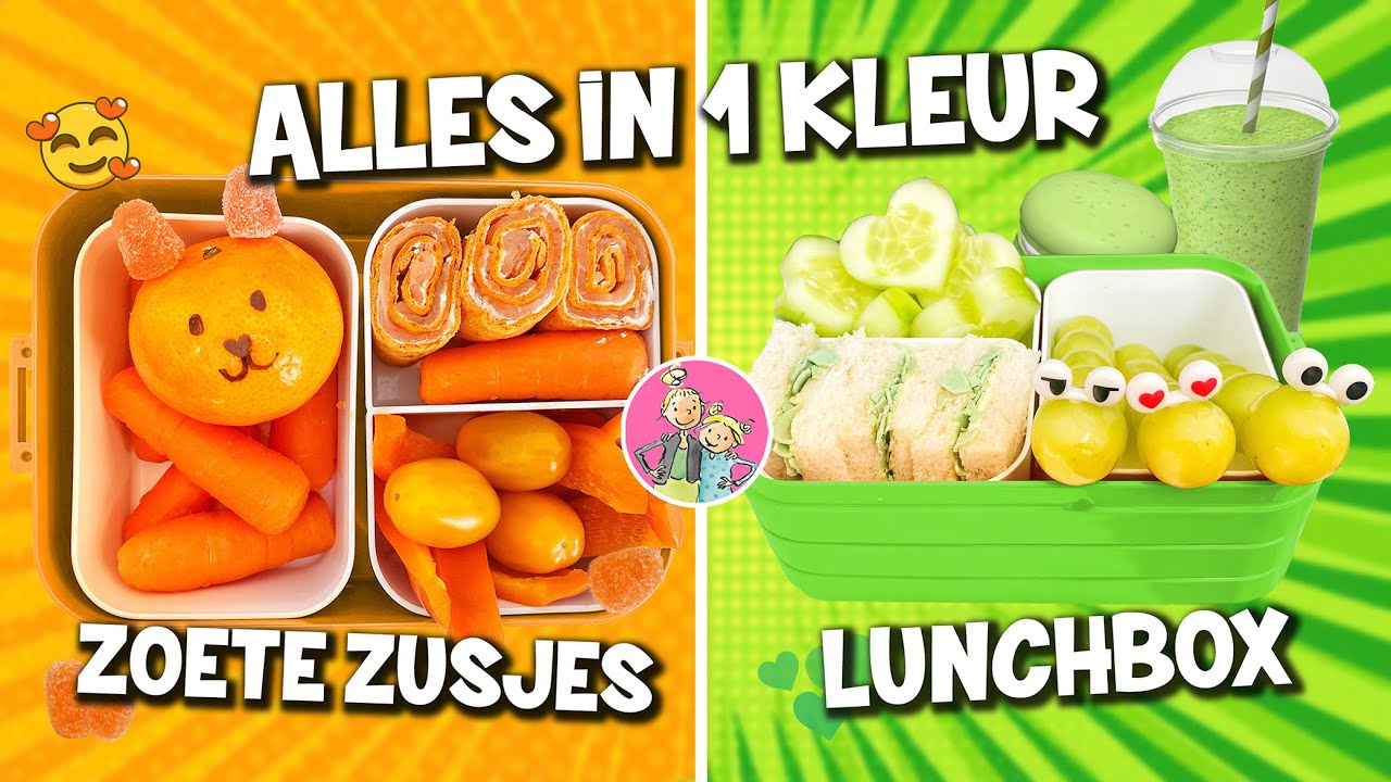 ALLES IN 1 KLEUR LUNCHBOX voor KINDEREN! *Lunchbox Idee&euml;n Voor School 1 Uur Special! &hearts;DeZoeteZusjes&hearts;
