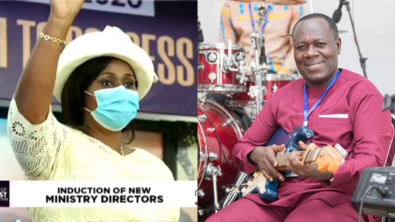 Elder Mireku Supports His Wife With Song Ministration At Her Induction Service As Womens Director
