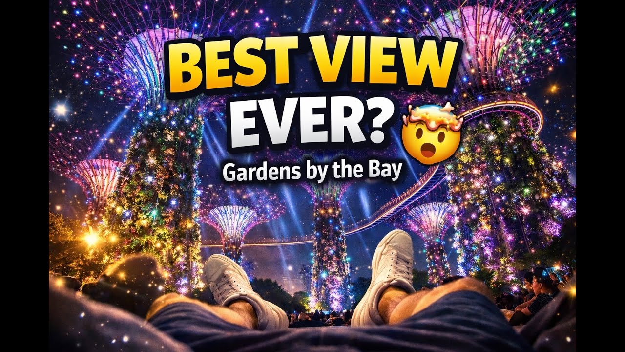 The Best Way to Watch Gardens by the Bay Light Show (Lying Down!) | Singapore
