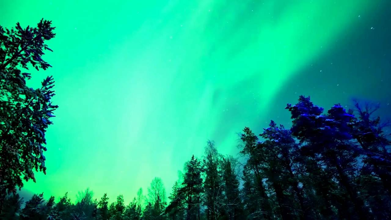 Relax Music & Stunning Aurora Borealis Northern Polar Lights 2 Hours HD 1080P