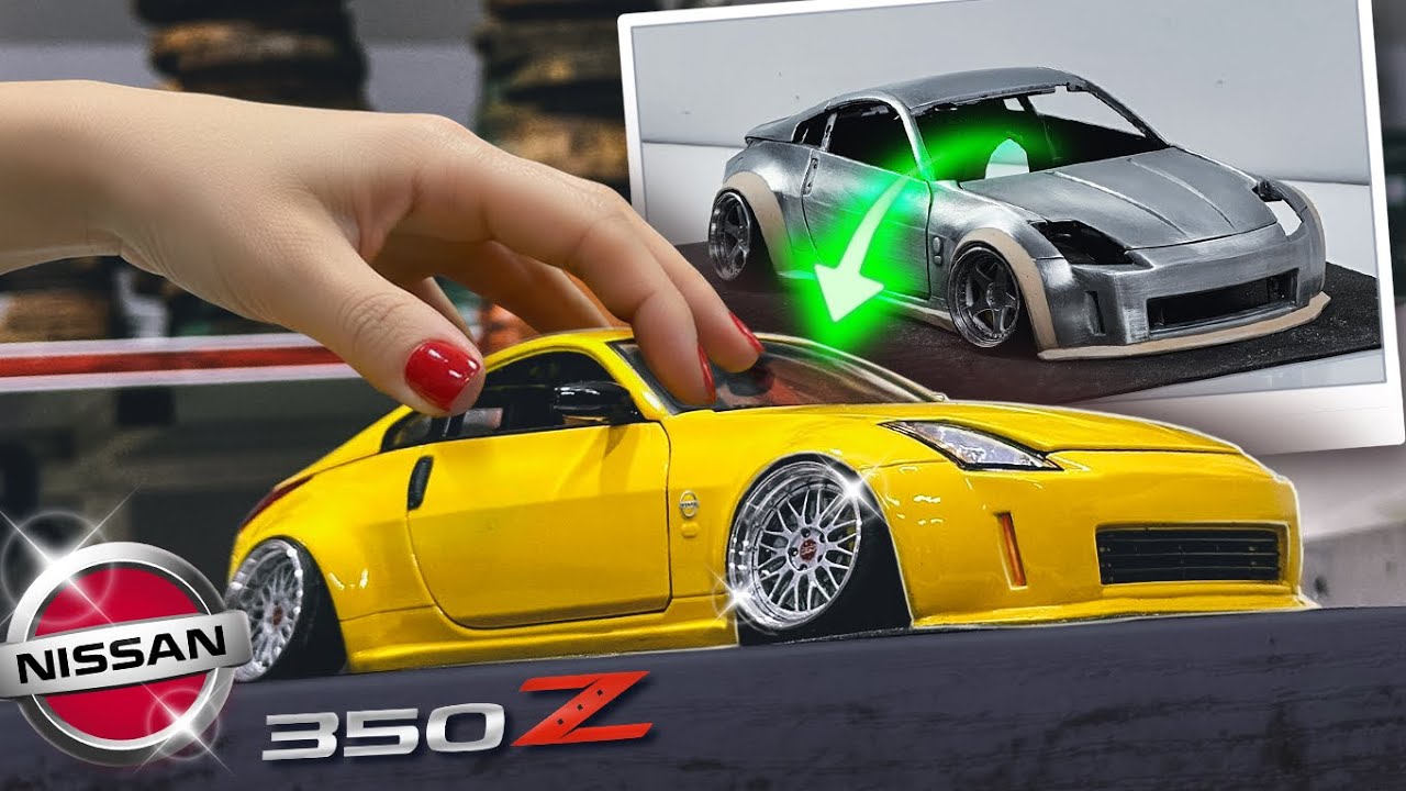 This Guy Built a Custom Wide Body Kit for a Diecast Nissan 350Z 🍋