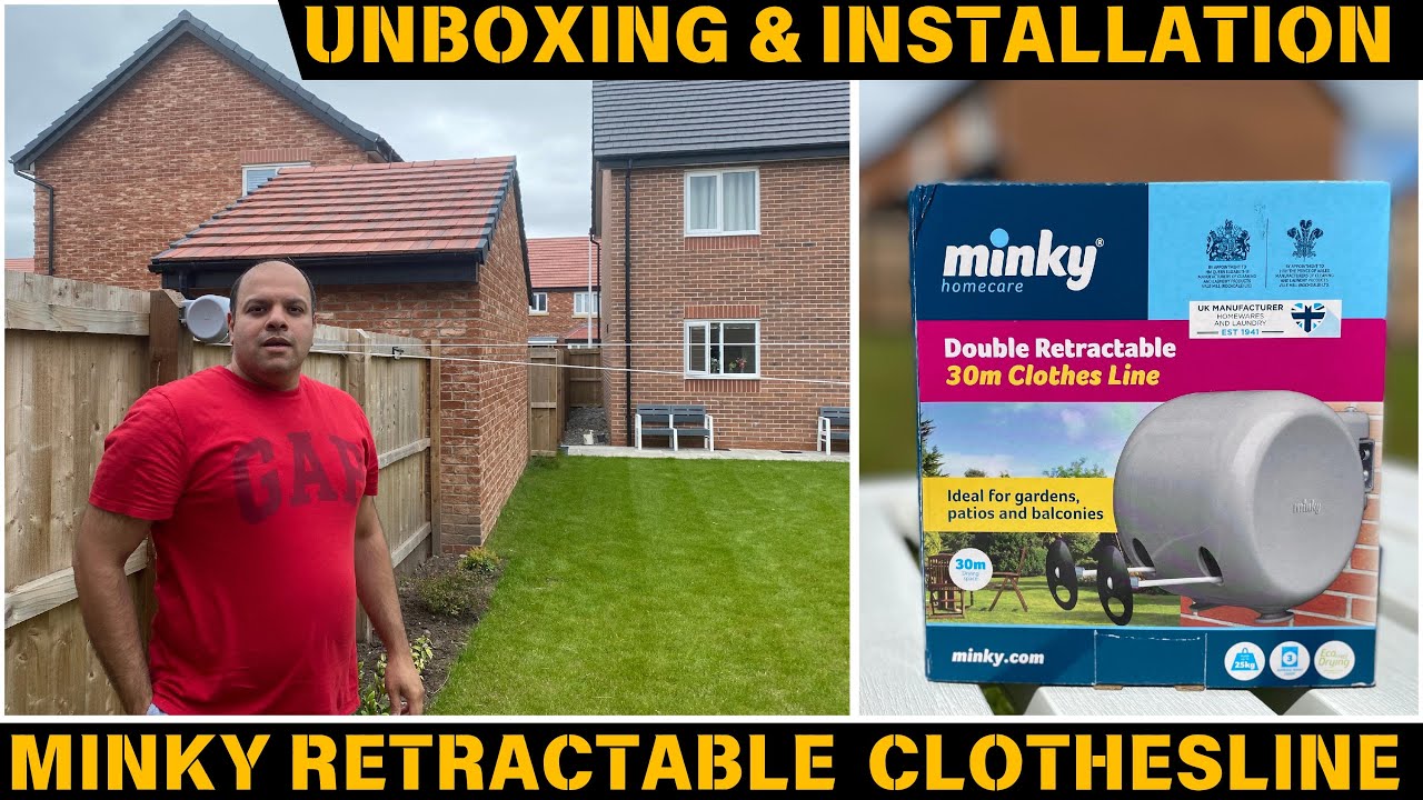 Minky Retractable Washing line Installation guide & review | 30m Retractable Clothesline | DIY