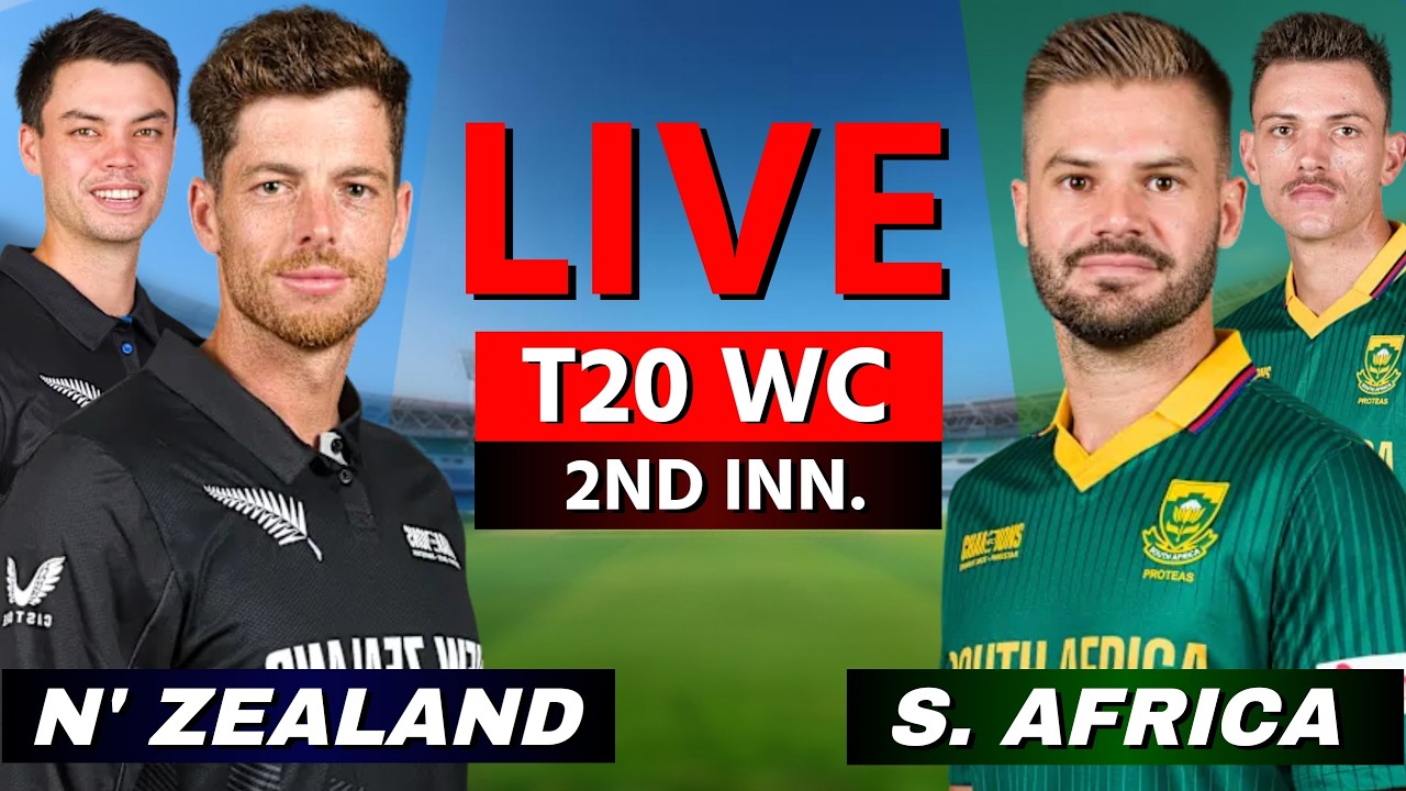 🔴 SA vs NZ Live Match Today, T20 World Cup 2026, Live Cricket Match Scores, Commentary, 2ND INN.