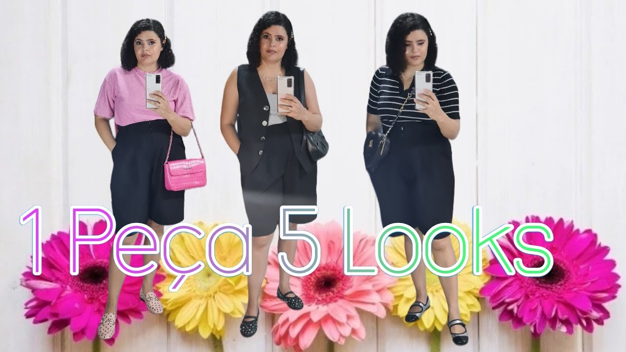 1 peça 5 Looks Bermuda  #moda #outfitideas #outfits #outfit #look #looks