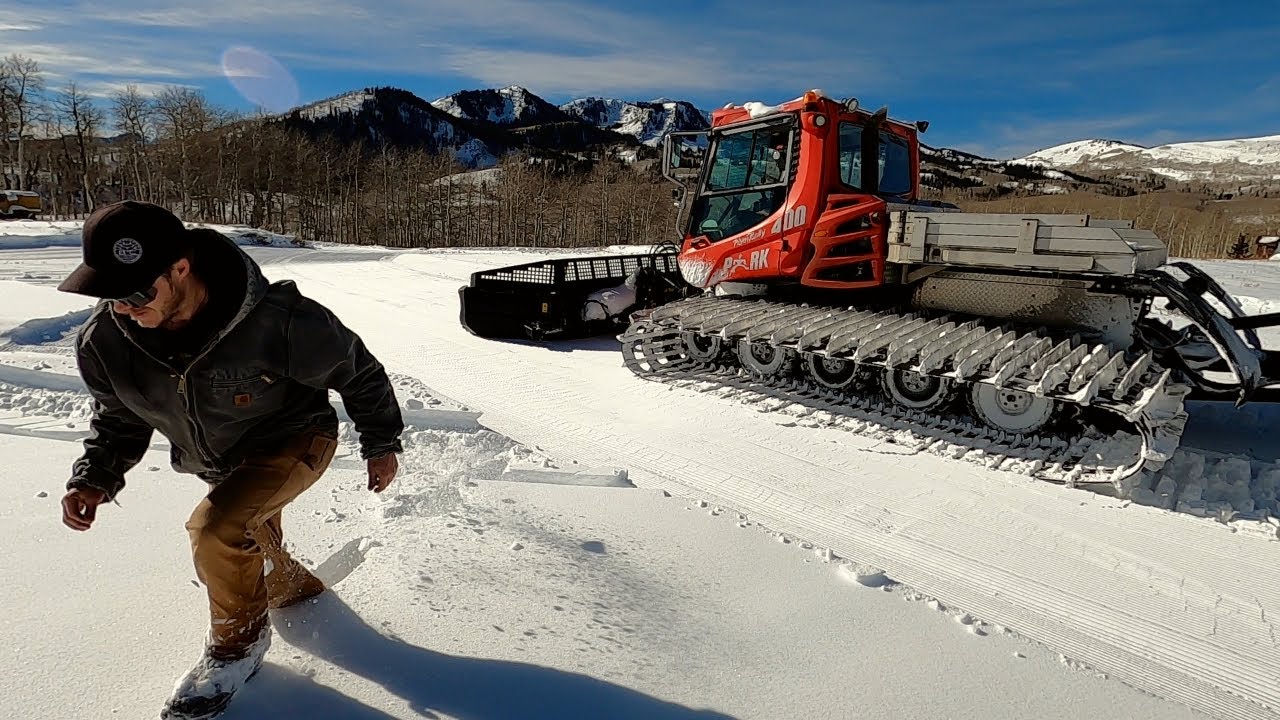 Pre-Storm Snowcat Test! PistenBully 400s Random Corduroy